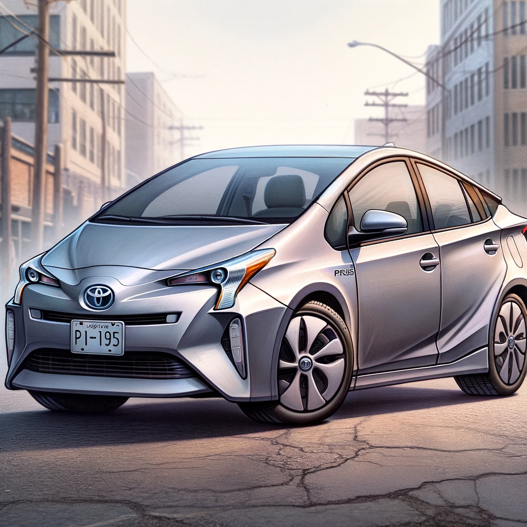 Representação artistica do carro Toyota Prius