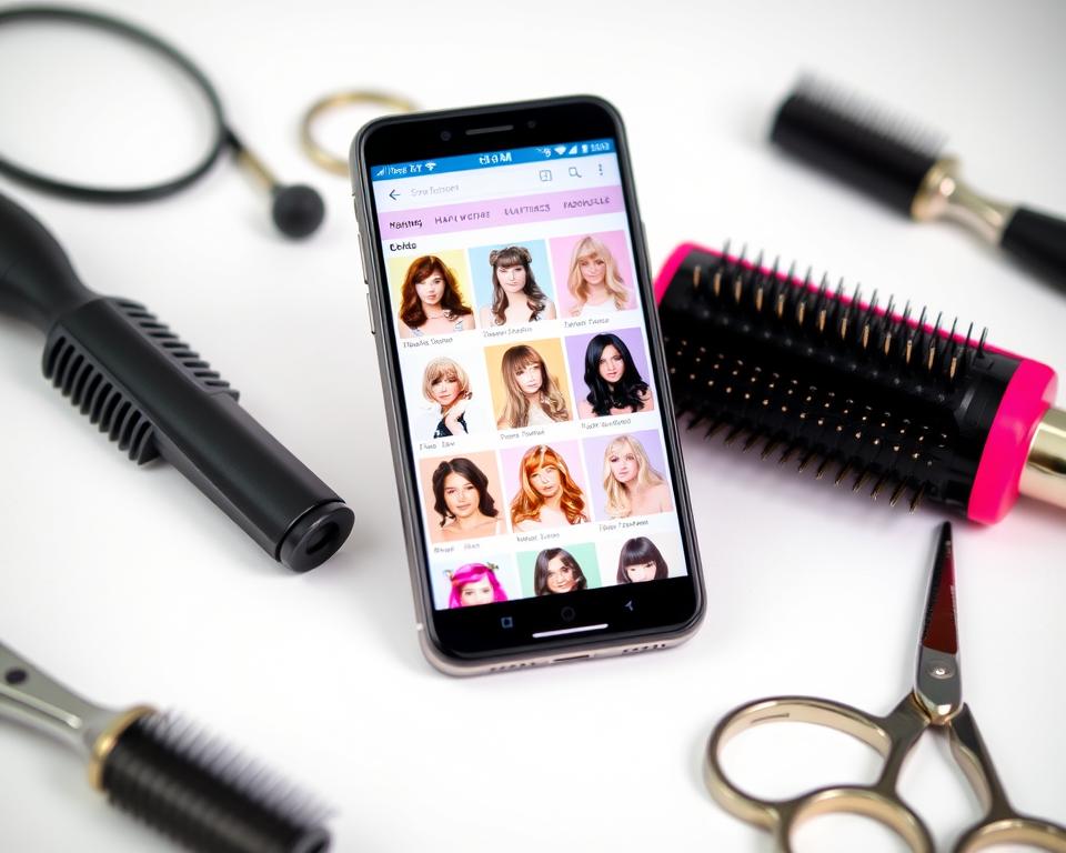 Aplicativo de cabelo