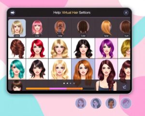 Aplicativo de cabelo